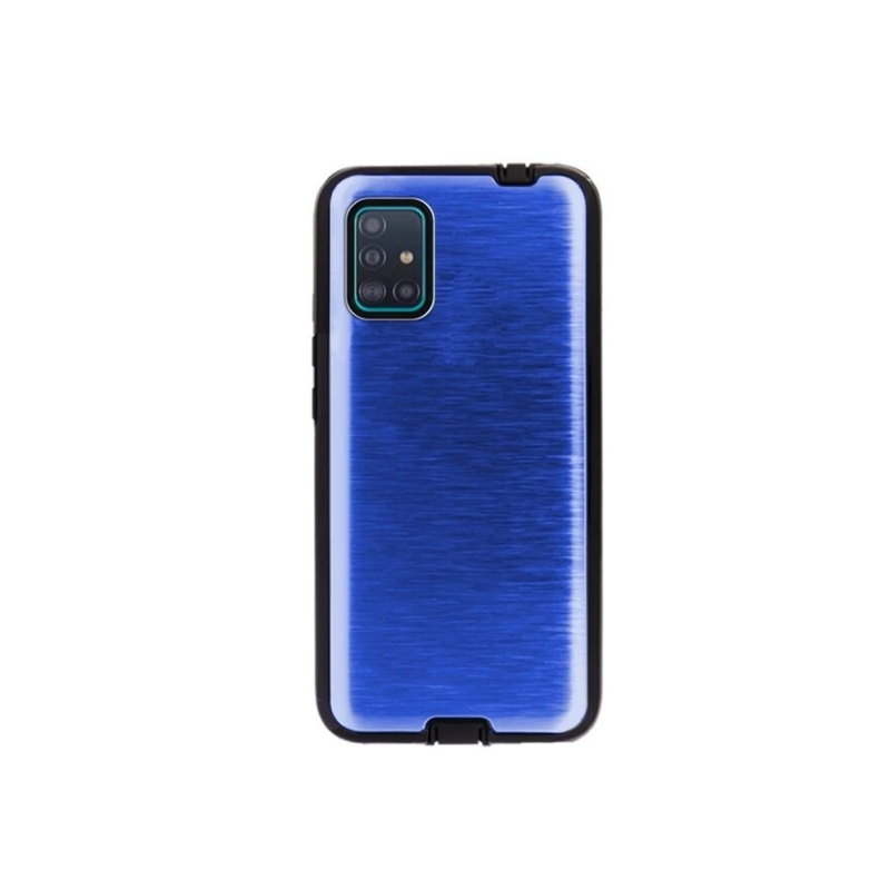 Funda compatible con HUAWEI Y6 II Metálica semi-rígida reforzada Azul