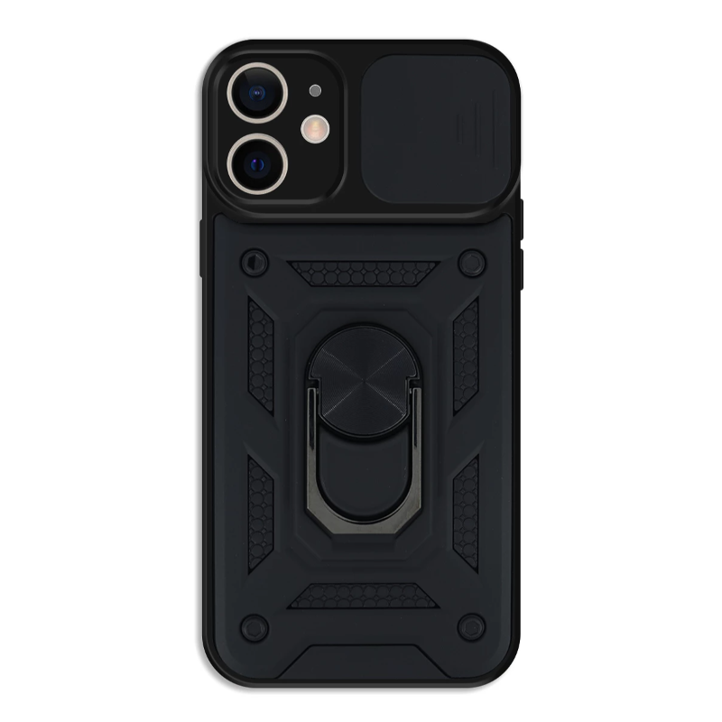 Funda compatible con XIAOMI REDMI NOTE 11 PRO 4G / 5G Soporte anilla magnética tapa cámara deslizante negra