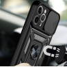 Funda compatible con XIAOMI REDMI 9T Soporte anilla magnética tapa cámara deslizante azul