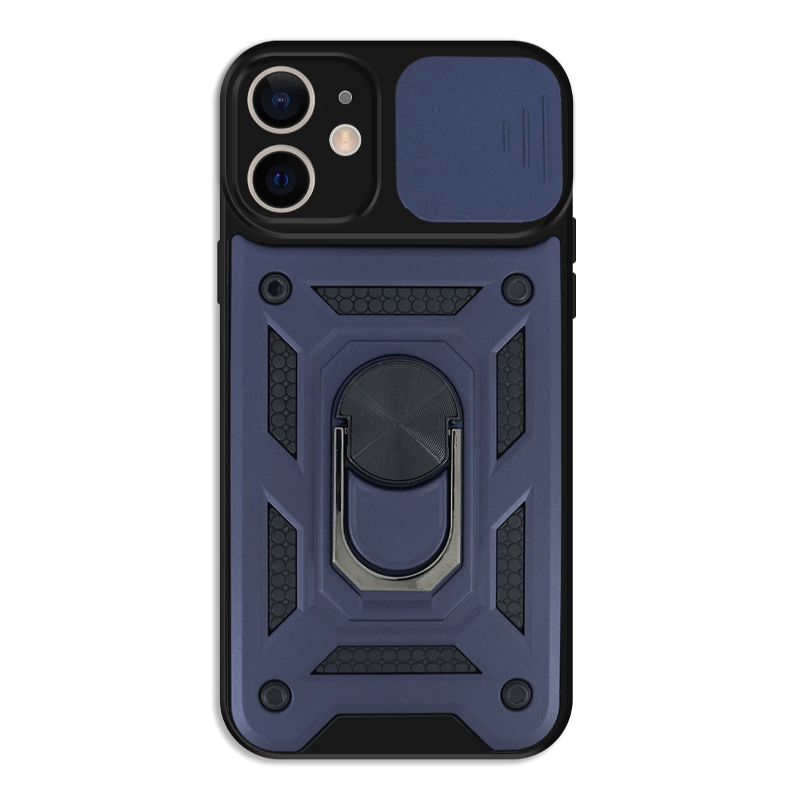 Funda compatible con XIAOMI REDMI 9T Soporte anilla magnética tapa cámara deslizante azul