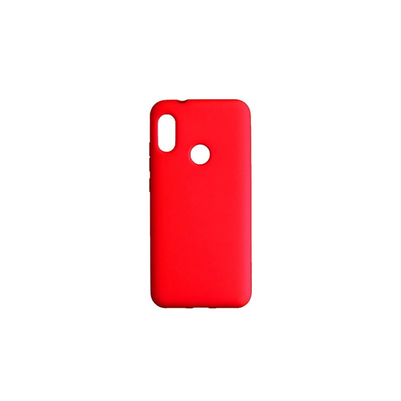 Funda compatible con XIAOMI REDMI 6 PRO / MI A2 LITE Silicona flexible suave lisa - Amarillo, rojo