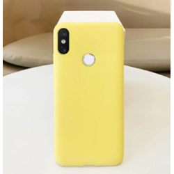 Funda compatible con XIAOMI REDMI 6 PRO / MI A2 LITE Silicona flexible suave lisa - Amarillo, rojo