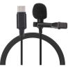 Micrófono de solapa con pinza clip ⋆ Conector USB-C para PC, móvil, tablet y portátil ⋆ Grabaciones claras y nítidas