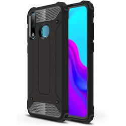 Funda compatible con HUAWEI HONOR 20 LITE Hibrida armor armadura semi rígida reforzada metálica Negra