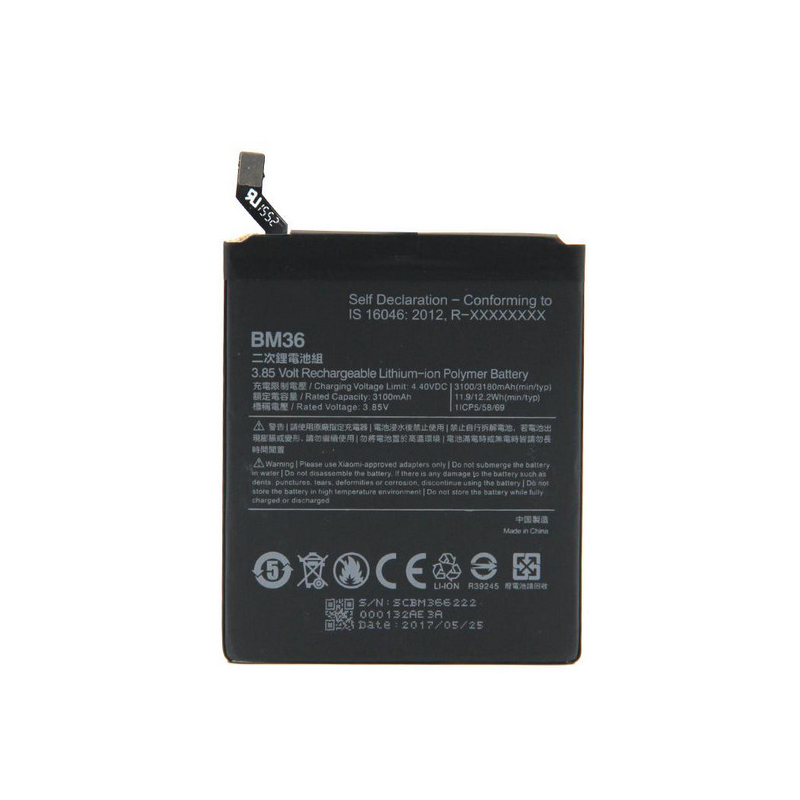 Bateria compatible con Xiaomi Mi 5s ⋆ BM36 ⋆ Capacidad 3200 mAh