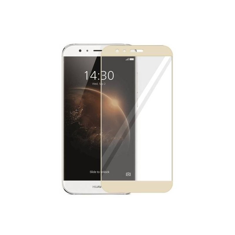 Protector de pantalla compatible con HUAWEI G8 MAIMANG 4 D199 GX8 Dureza 9H Cristal templado Borde dorado