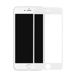 Protector de pantalla compatible con IPHONE 7 / 8 / SE 2020 Borde blanco Cristal templado plano dureza 9H