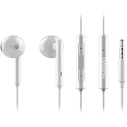 HUAWEI AM115 Auriculares originales manos libres con cable jack 3,5mm Control volumen llamadas Blanco BLISTER