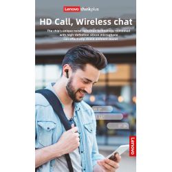 LENOVO XT93 Auriculares bluetooth 5.2 inalámbricos ⋆ Micrófono dual HD ⋆ Sonido claro y nítido ⋆ Color negro
