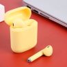Auriculares inalámbricos I12 TWS Bluetooth 5.0 ⋆ Color amarillo ⋆ Control táctil ⋆ Estuche carga ⋆ Compatibles Android iOS