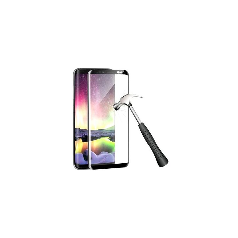 Protector de pantalla compatible con SAMSUNG GALAXY S9 PLUS / S9+ Cristal templado borde negro