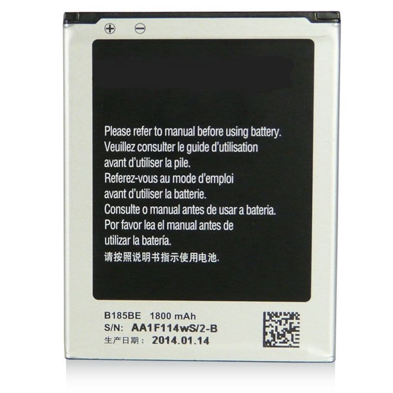 Bateria compatible con Samsung Galaxy Core Plus, G3500 G350 ⋆ B185BE ⋆ 1800 mAh