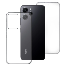 Funda compatible con XIAOMI REDMI NOTE 12 / 13 / 4G 5G PRO PLUS 12S Doble 360º frontal y trasera transparente