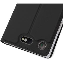 Funda compatible con SONY XPERIA XZ1 Flip cover tapa billetera - Gris oscuro