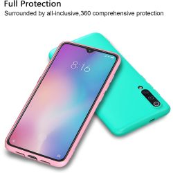 Funda compatible con XIAOMI MI 9 Silicona suave - Azul, gris, marrón, rojo, rosa, verde