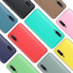 Funda compatible con XIAOMI MI 9 Silicona suave - Azul, gris, marrón, rojo, rosa, verde