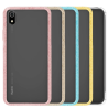Funda compatible con XIAOMI REDMI 7A Upcase transparente rigida borde amarillo