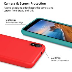 Funda compatible con XIAOMI REDMI 7A Silicona suave - amarillo, azul, blanco, gris, marrón, rojo, rosa, verde