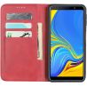 Funda compatible con SAMSUNG GALAXY A7 2018 Flip cover tapa billetera - Rojo oscuro