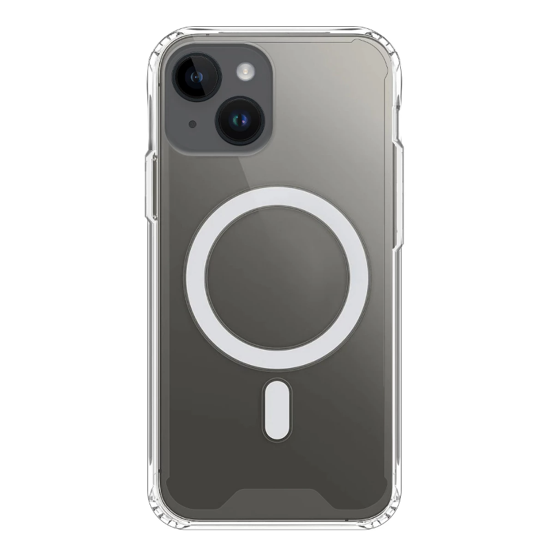 Funda compatible con IPHONE 11 / 12 / 13 / 14 / 15 / 16 PRO MAX PLUS MINI Magsafe transparente silicona carga inalámbrica