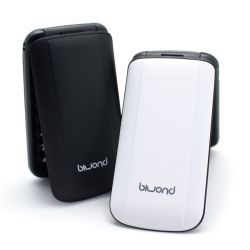 BIWOND S10 Teléfono móvil dual Sim cámara bluetooth radio FM Flip Seniorphone personas mayores Teclas grandes - Negro