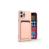 Funda compatible con IPHONE 12 / 12 PRO Silicona tarjetero - Salmón naranja