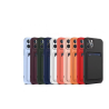Funda compatible con IPHONE 12 / 12 PRO Silicona tarjetero - Salmón naranja