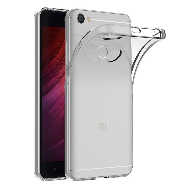 Funda compatible con XIAOMI REDMI NOTE 5A, Y1 LITE Silicona flexible suave transparente con agujero huella