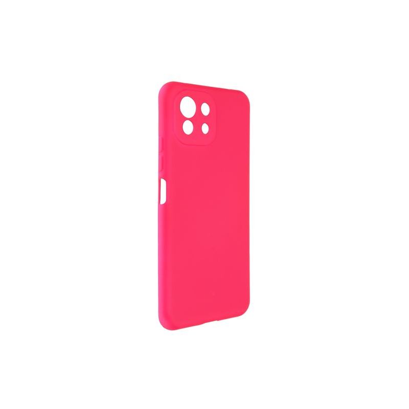 Funda compatible con XIAOMI MI 11 LITE / MI 11 LITE 5G Silicona flexible suave - Rosa fucsia
