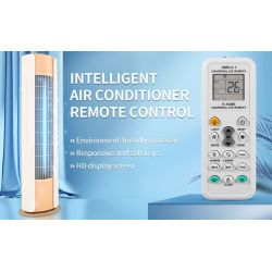 Mando universal K-1028E para aire acondicionado ⋆ Compatible con LG, DAEWOO, SAMSUNG, PANASONIC, MITSUBISHI, etc. ⋆ LCD