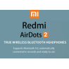 XIAOMI REDMI AIRDOTS 2 Auriculares inalámbricos Bluetooth, HiFi estéreo, reducción de ruido, micrófono HD, llamada