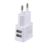 Cargador adaptador de red doble USB lateral universal para móvil, tablet, consola, cámara, GPS y más ⋆ Color negro