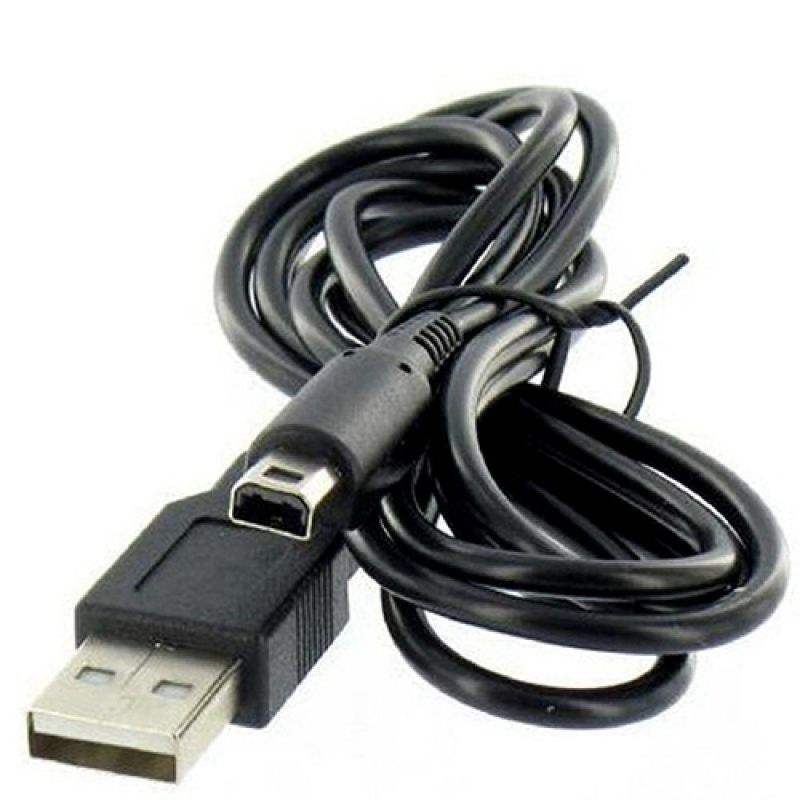 Cable carga y transferencia datos USB NINTENDO 3DS / 3DS XL / 2DS / DSI / DSI XL 1m Negro Compatible