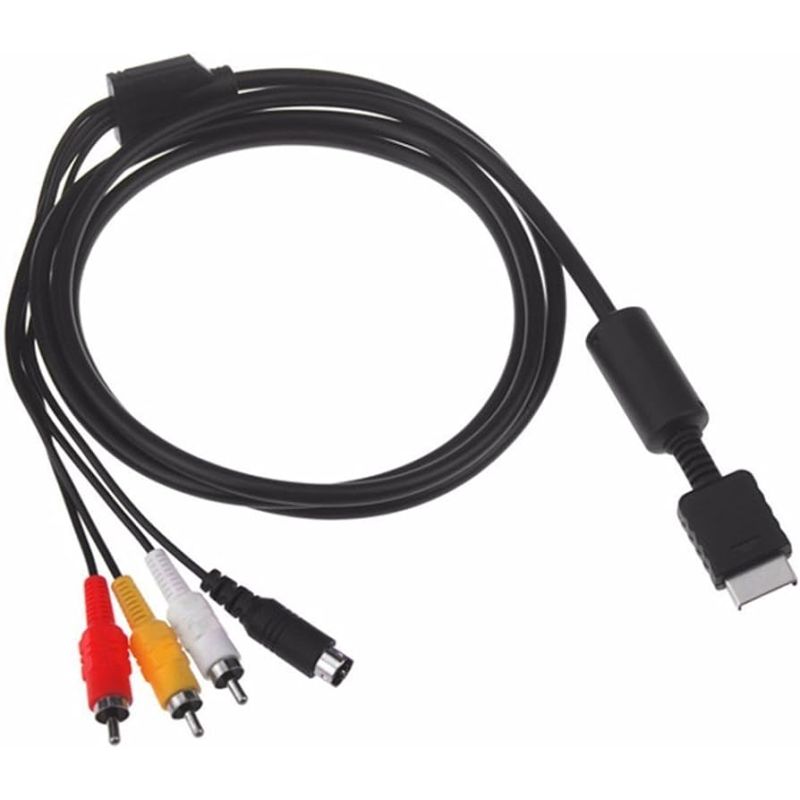 Cable S-Video + AV para PS2 / PS3 Audio video SVHS TV compuesto Playstation 2 3 Compatible