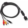 Cable S-Video + AV para PS2 / PS3 Audio video SVHS TV compuesto Playstation 2 3 Compatible