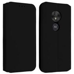 Funda compatible MOTOROLA MOTO E6 PLAY Flip cover sin solapa tapa libro billetera Negra