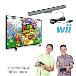 Barra receptor sensor de movimiento para NINTENDO WII / WII U con cable Soporte incluido Compatible