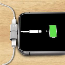 Adaptador lightning macho hembra Audio y carga 2 en 1 para iPhone / iPod / iPad Compatible