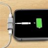 Adaptador lightning macho hembra Audio y carga 2 en 1 para iPhone / iPod / iPad Compatible