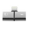 Adaptador lightning macho hembra Audio y carga 2 en 1 para iPhone / iPod / iPad Compatible