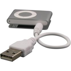 Cable USB macho IPOD SHUFFLE Generación 3 / 4 / 5 / 6 / 7 Carga y datos Blanco Compatible