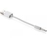 Cable USB macho IPOD SHUFFLE Generación 3 / 4 / 5 / 6 / 7 Carga y datos Blanco Compatible