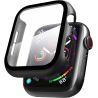 Protector de pantalla compatible con APPLE WATCH 40 MM Cristal templado + Funda negra ⋆ Alta claridad y resistencia