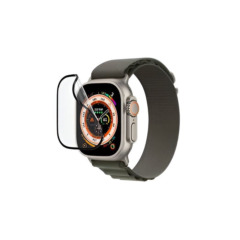 Protector de pantalla compatible con APPLE WATCH 49 MM Polímero flexible Negro