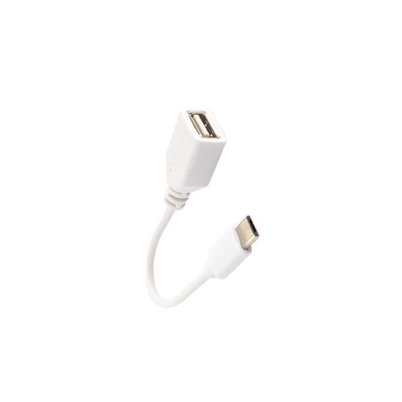 Adaptador cable OTG USB hembra a Micro USB macho - Negro blanco