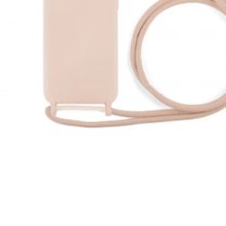 Funda compatible con IPHONE 14 Silicona con cordón cuerda - Rosa lila turquesa negro rosa