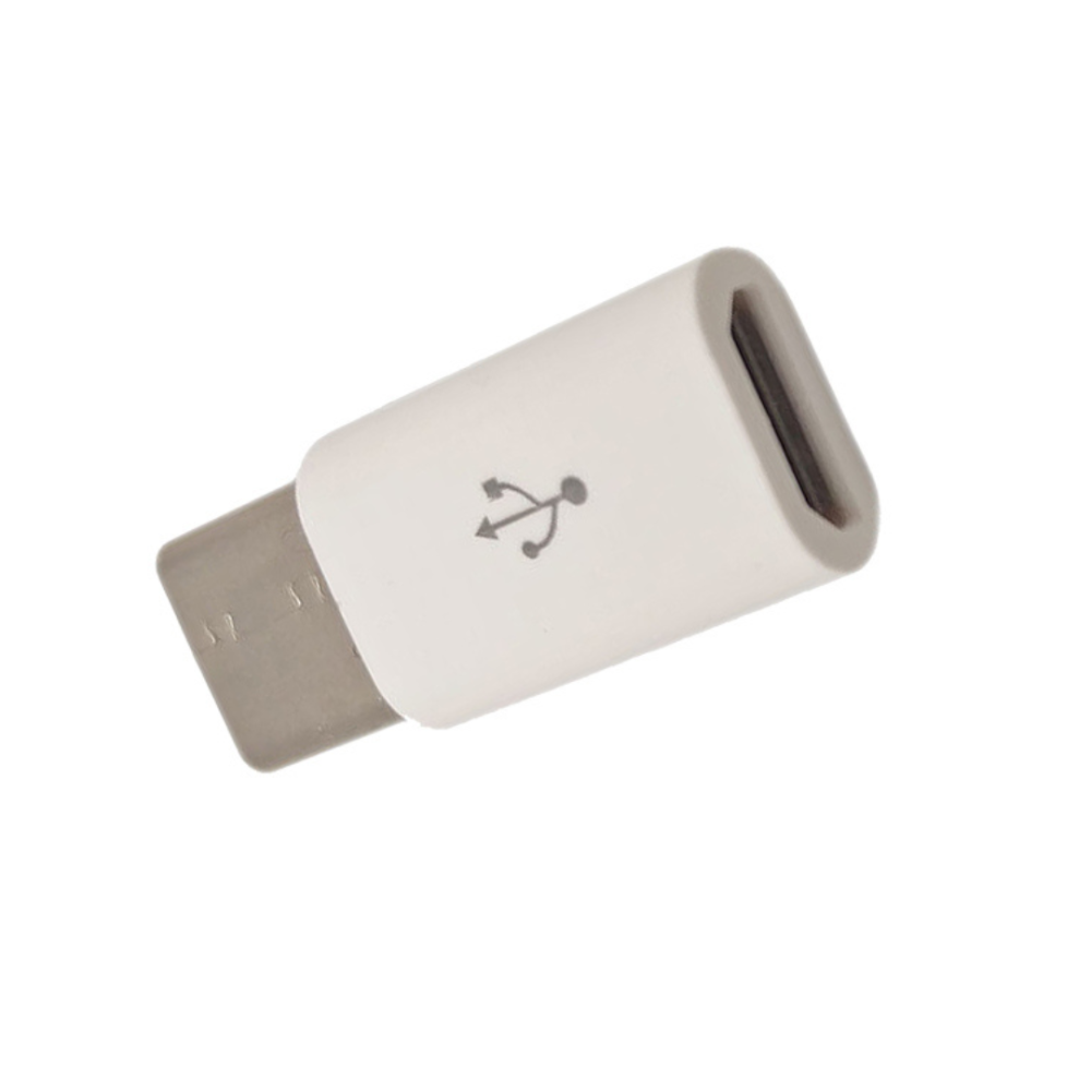 Adaptador MICRO USB hembra a TIPO C macho Compatible - Blanco negro