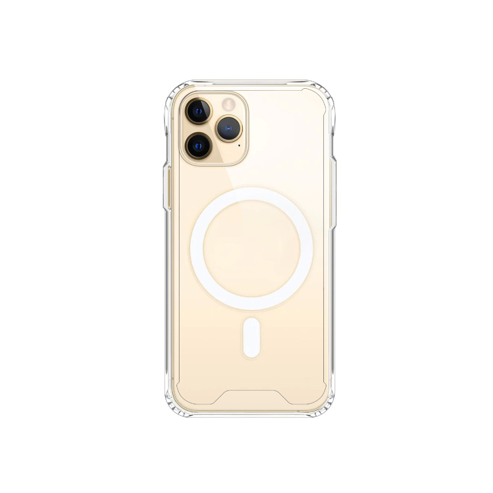 Funda compatible con IPHONE 11 / 12 / 13 / 14 / 15 / 16 PRO MAX PLUS MINI Magsafe transparente silicona carga inalámbrica