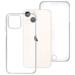 Funda compatible con IPHONE 11 PRO MAX Frontal silicona y trasera policarbonato doble 360º Transparente