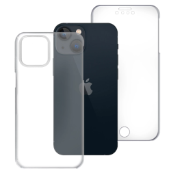 Funda compatible con IPHONE 11 PRO MAX Frontal silicona y trasera policarbonato doble 360º Transparente